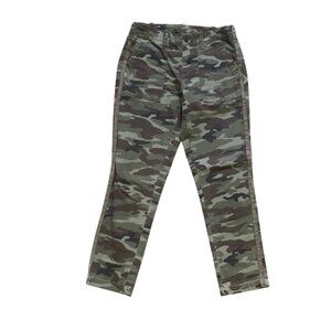 G1 Goods Surplus Camo Camouflage Pants Womens 2 Green Brown Cotton Mid Rise